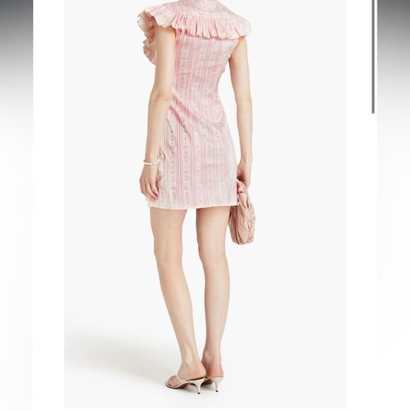 NWT SINDISO KHUMALO Ruffled printed Silk Dress - Picture 6 of 14